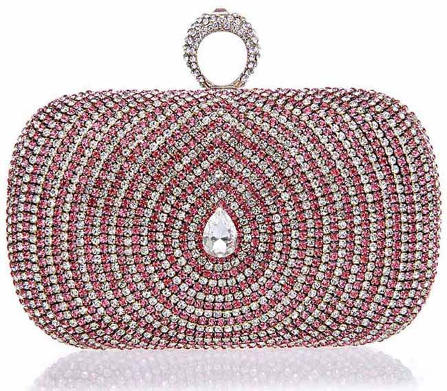 diamante clutch bag