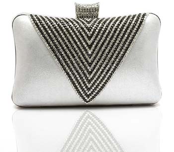 silver clutch bag