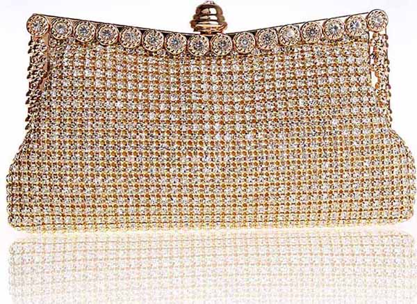 diamante clutch bag