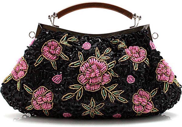 Satin Beaded Handbag