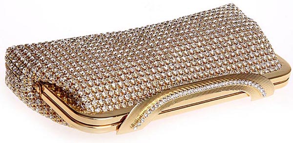 gold clutch bag