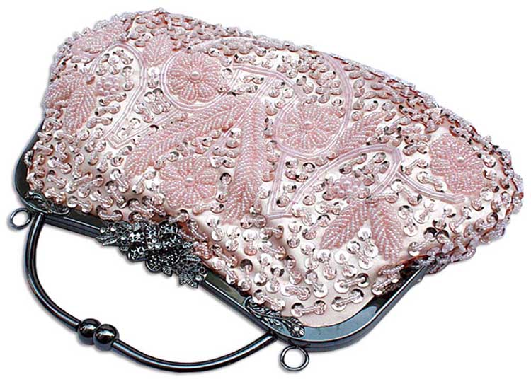 pink evening clutch