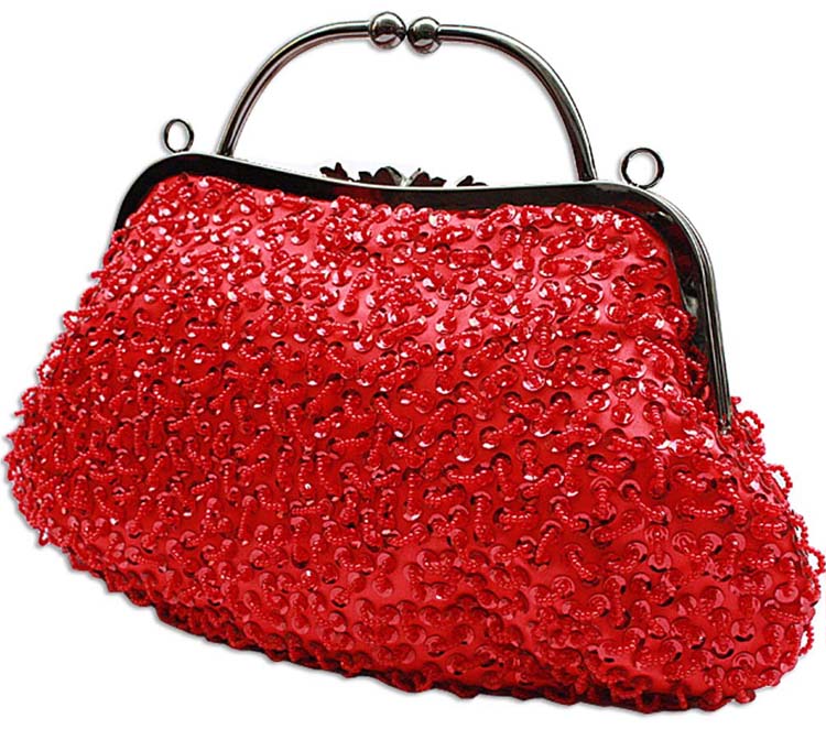 red evening clutches