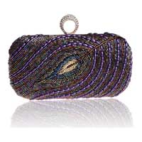 Purple clutch bag