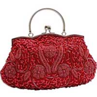 Red clutch bag