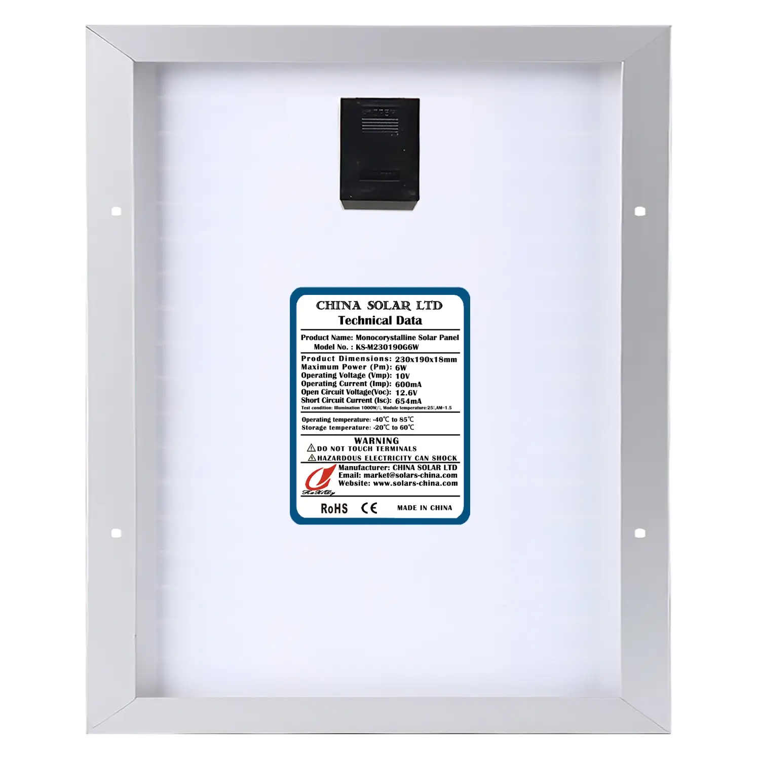 Monokristalline Solarmodule 6W
